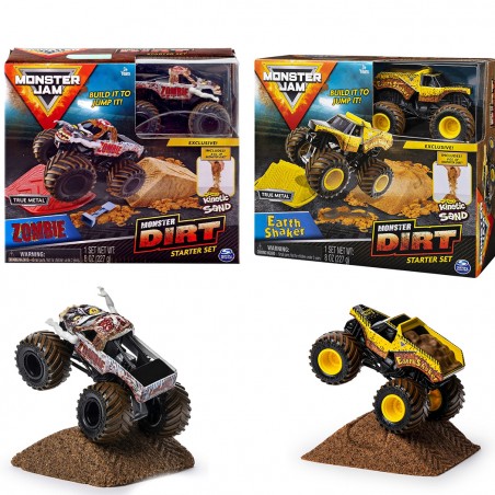 MONSTER JAM DIRT starter set Zombie / Eart Shaker 553688 set con rampa e sabbia