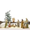 Nativita' per presepe 277948 con 11 personaggi in resina decorazione natalizia