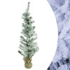 Albero Di Natale innevato 90H Cm 309021 Con base in juta Abete Artificiale