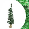 Albero Di Natale 90H Cm 309019 Con pigne e base in juta Abete Artificiale