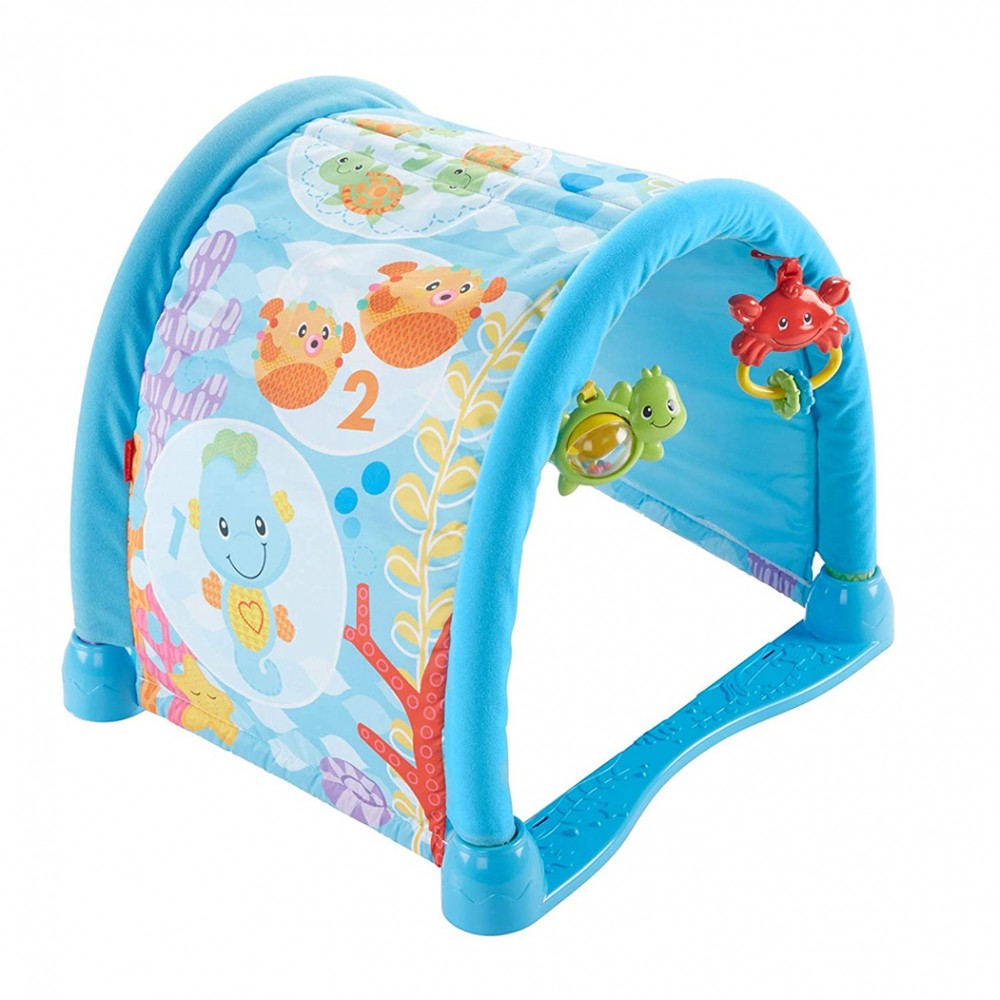 FisherPrice 2 in 1 tappetino con giochi e musica e tunnel da attraversare