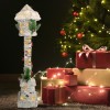 Lampione di Natale 867521 lanterna intrecciata glitter e innevata 60 cm con luce
