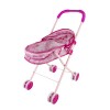 Piccolo passeggino pieghevole per bambole 101246 rosa con parasole cappottina