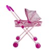 Piccolo passeggino pieghevole per bambole 101246 rosa con parasole cappottina