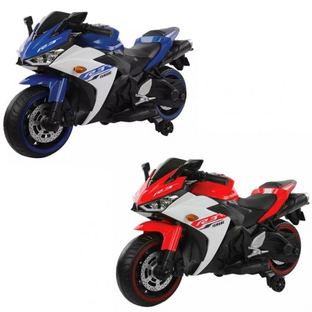 Moto Elettrica Bambini GVC553 FAST R3 Ruote Luminose 12V Luci Suoni Ingresso MP3