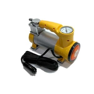 Mini compressore 12 v 150w 35 lt auto bici barche Giallo