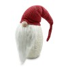 Gnomo con cappello 308035 ROSSO da 104 cm con mini lucciole e barba in vinile