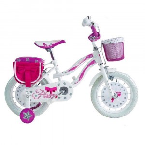 Bicicletta FIOCCO BKT taglia 12 bici per bambina età 2 - 5 anni con rotelle