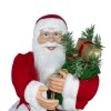 Babbo Natale seduto sulla sedia 90 cm 144059 con borsa regali e suoni addobbo