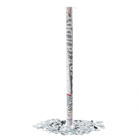 Cannone sparacoriandoli bianchi taglia XL 80 cm NY133 per feste party eventi