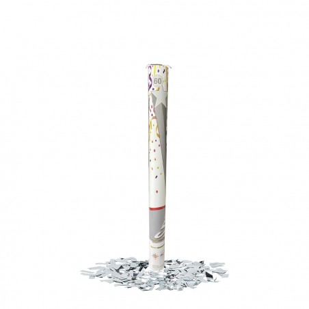 Cannone sparacoriandoli bianchi taglia L 60 cm NY132 per feste party eventi