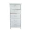 Mobiletto in legno con manico a forma di cuore 5 cassetti 40x29xH90cm art.398010