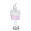 Fatina decorativa in stoffa colore bianca e rosa art. 234046 alta 30 cm pasqua