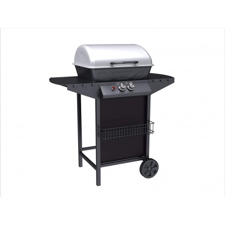 Barbecue a Gas MyIdea BBQ2W Nero in Acciaio Inox con 2 Bruciatori 2,9 Kw