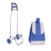 Trolley per la spesa con borsa colore BLU in poliestere art. 741057 con ruote