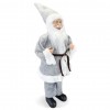 Babbo Natale Vestito Grigio art 144201 Addobbo Natalizio 50H cm con Minilucciole