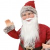Babbo Natale Rosso e Grigio 144207 Addobbi 80H cm con Suono Luci e Movimento