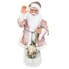 Babbo Natale Rosa 144213 con Abito in Velluto 80H cm con Musica Luci e Movimento