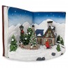 Villaggio Natalizio Libro BLU 361018 con Luci Suoni e Movimento 33Lx19Px22H cm