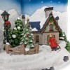 Villaggio Natalizio Libro BLU 361018 con Luci Suoni e Movimento 33Lx19Px22H cm
