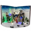 Villaggio Natalizio Libro BLU 361018 con Luci Suoni e Movimento 33Lx19Px22H cm