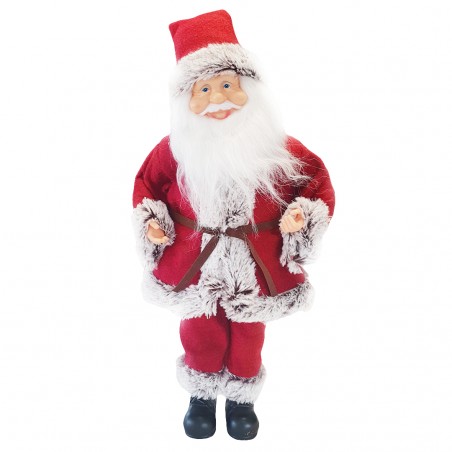 Babbo Natale Rosso e Grigio 144195 45H cm con Meccanismo a Carillon e Suoni