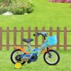 Bicicletta Magic per bambini B063 taglia 12 cestino rotelle età 3-5 anni BLU