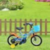 Bicicletta Magic per bambini B064 taglia 14 cestino rotelle età 4-6 anni BLU