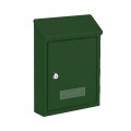 Cassetta postale in lamiera verniciata con serratura a cilindro e tetto parapioggia in vari colori