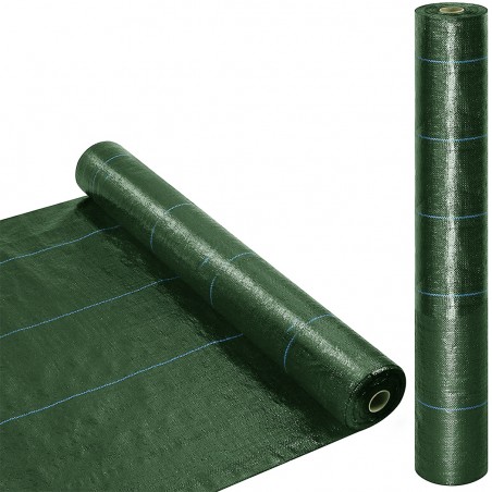 Rotolo per Pacciamatura 518724 Telo in Plastica per Orto VERDE Antierbacce 1x5mt