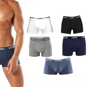 Boxer Uomo PEDRO Pack 12 pz Mutande Cotone Elasticizzato Intimo Colori Assortiti