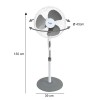 Ventilatore Jordan a Piantana V-40G da 45 Watt 3 Velocità Oscillante base tonda