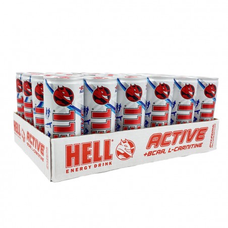 Pack 24 lattine HELL Energy Drink Active Bevanda Gassata Analcolica 250ml