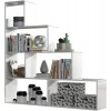 Libreria 262086 KLUM con 9 Ripiani in Melamina Scaffale Geometrico 145X29xH145cm