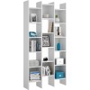 Libreria Italian 264820 Scaffale in Legno MDF con 3 Colonne a Cubi 96x25x192 cm