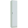 Mobile a Colonna 240787 Armadietto Multiuso 1 Anta in Legno Bianco 37x37x180cm