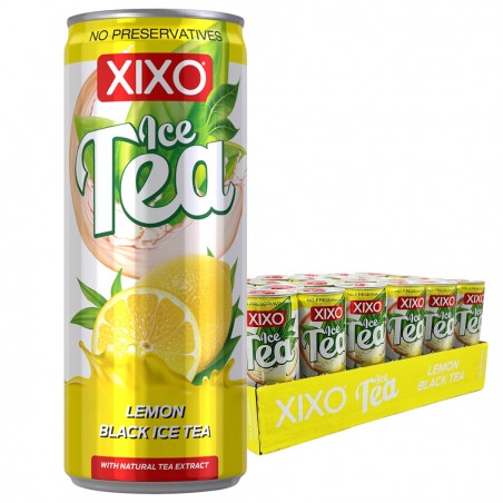 Pack 24 Lattine Bevanda Gassata Analcolica XIXO Ice Tea Lemon Black 250ml
