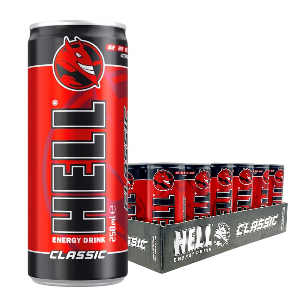 Pack 24 lattine HELL Energy Drink Classic XIXO Bevanda Gassata