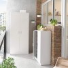 Mobile Multiuso 240800 Armadietto Portascope 2 Ante Colore Bianco 73x37x180cm