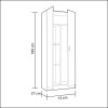 Mobile Multiuso 240800 Armadietto Portascope 2 Ante Colore Bianco 73x37x180cm