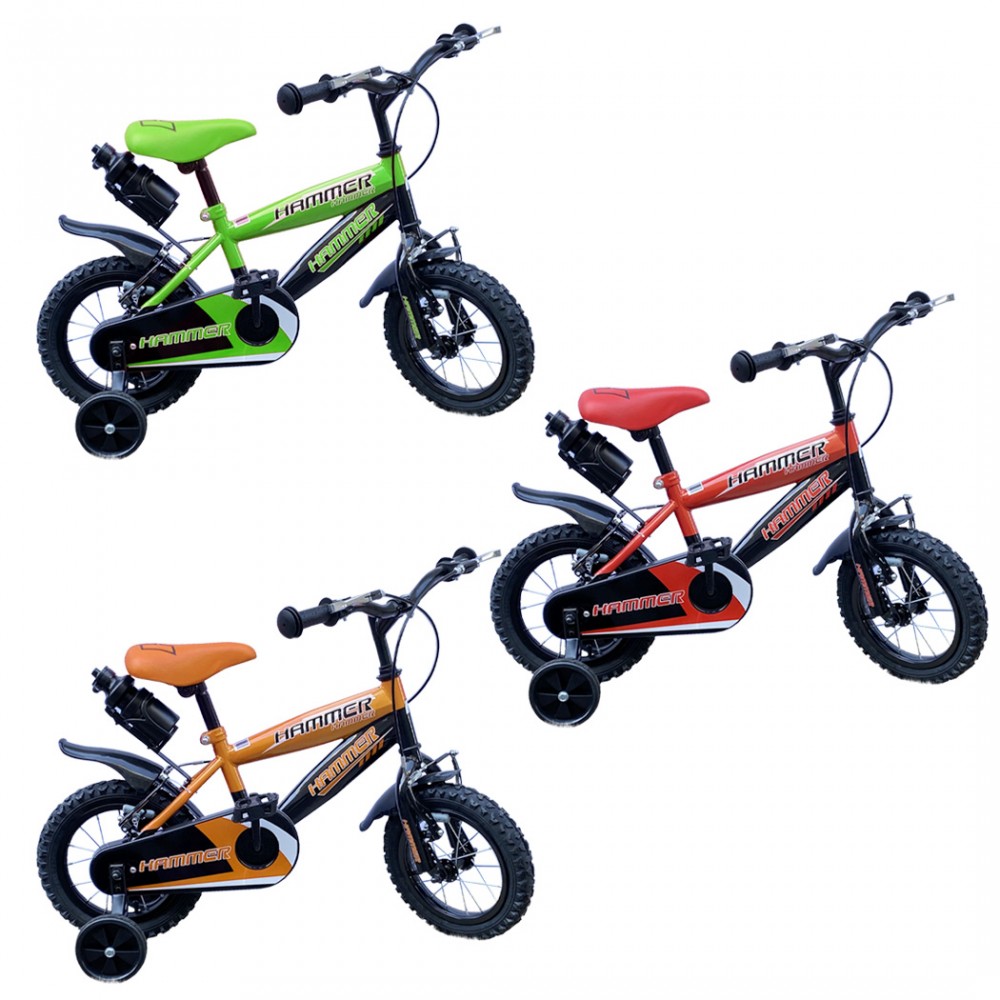Bicicletta Acciaio Stabilizzatori Bambini Mondo Toys