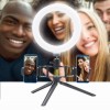 Anello 20 cm selfie LED con 2 supporti 730492 per smartphone 3 modalità di luce