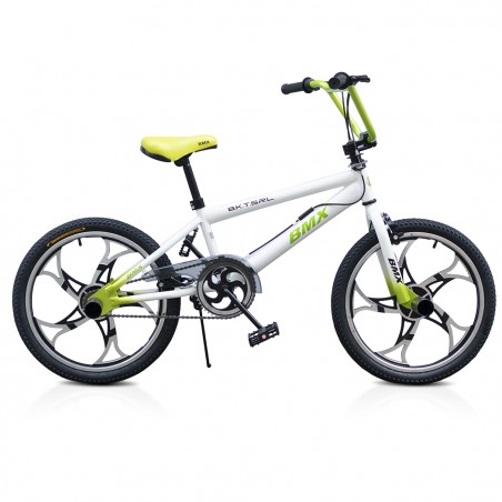 Bicicletta BMX ONE WHEEL FreeStyle Taglia 20 Pollici Bici con Cerchi in Lega