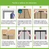 Tenda zanzariera con chiusura magnetica 001480 composta in resina 110 x 220 cm