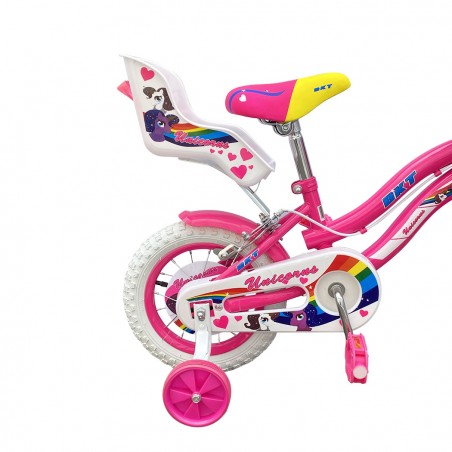 Bicicletta UNICORNO BKT taglia 12 bici per bambina età 2 - 5 anni con  rotelle