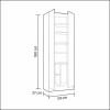 Armadietto Multiuso A Colonna 7146O con 2 Ante e 7 Ripiani Bianco 59x37x180cm