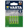 Pack 4 pz Batteria Varta pile Ricaricabili AAA Ministilo Pre-Caricate 800 mAh