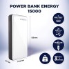 Power Bank Varta 15000 mmAh Caricabatterie Portatile 2 Ingressi Ricarica Veloce