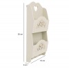 Portalettere da parete in legno 2 posti 437520 decorazione FIORI 29Hx6Px18L cm