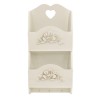Portalettere da parete in legno 2 posti 437520 decorazione FIORI 29Hx6Px18L cm